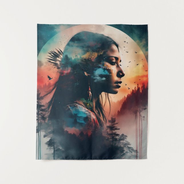 Kunst des indigenen Kulturerbes Wandteppich (Vorderseite)