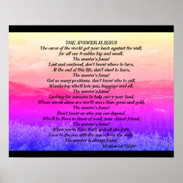 Kunst des inspirierenden Gedichts, "Die Antwort is Poster