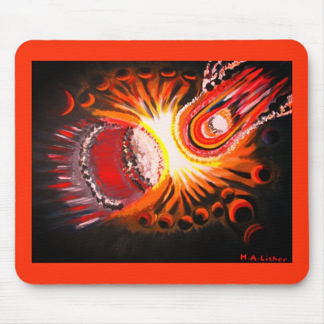 Kunst des kosmischen Augenblicks Mousepad (Vorne)