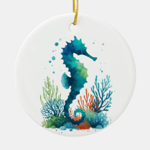 Kunst des nautischen Seepferds/des Strandes/der Kü Keramik Ornament