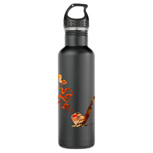 Kunst des Pfeiferauchens (Warm: Schwarz) Edelstahlflasche