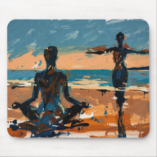 Kunst des Yoga (#3) Ölgemälde Mousepad
