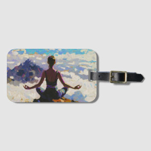 Kunst des Yoga: Ausgewogene Schönheit (Ölgemälde N Gepäckanhänger