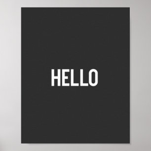 Kunst-Design in Schwarz und Weiß - Word - HELLO Poster