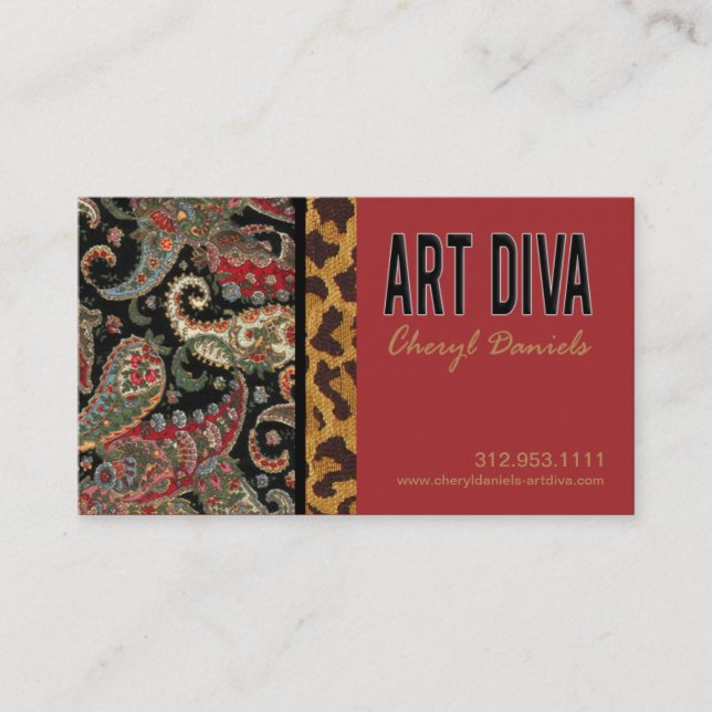 Kunst-Diva-Grafikdesigner-Visitenkarte Visitenkarte (Vorderseite)
