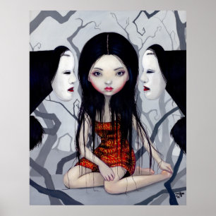 Kunst-Druck Horror der gesichtslosen Geister Poster