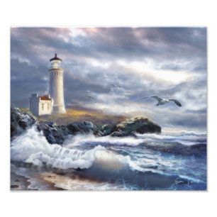 Kunst-Druck-Nordhauptleuchtturm und Fotodruck