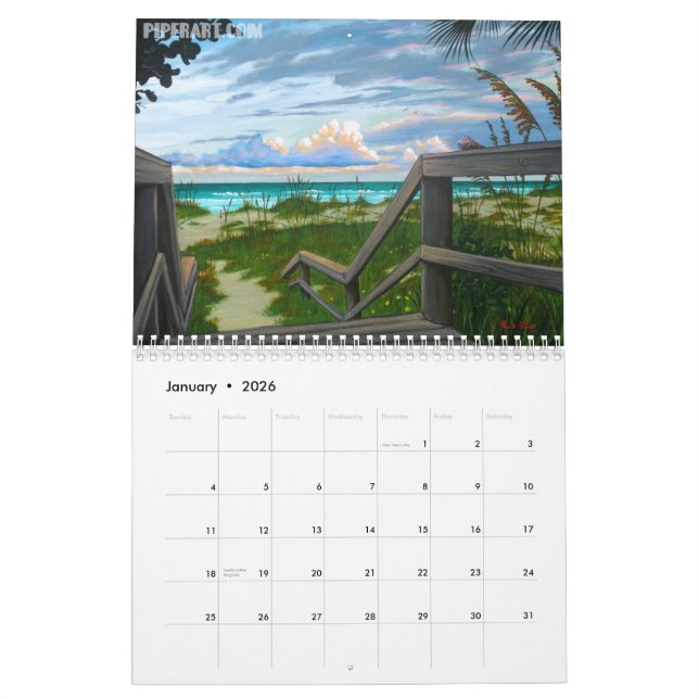 Kunst durch Rick-Pfeifer 2014 - 11"" Wand x17 Kalender (Jan 2026)