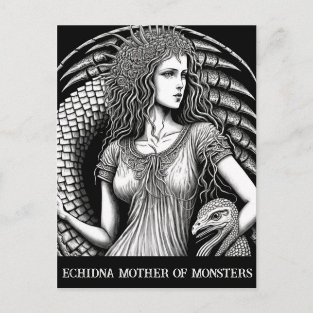 Kunst Echodna, Mutter der Monster Postkarte (Vorderseite)