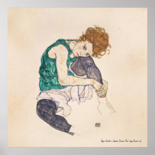 KUNST, EGON SCHIELE SETZTE FRAU MIT DEN POSTER