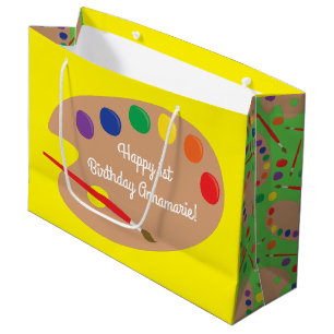 Kunst-Farben-Paletten-niedliches 1. Große Geschenktüte
