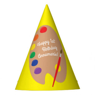Kunst-Farben-Paletten-niedliches 1. Partyhütchen