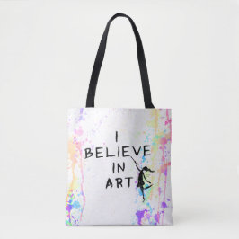 Kunst-Fee: Ich glaube an Kunst-Aquarell-Lauf Tasche