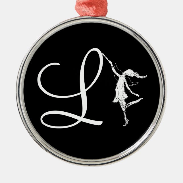 Kunst-Fee-Initiale: L Ornament Aus Metall (Vorne)