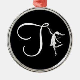 Kunst-Fee-Initiale: T Ornament Aus Metall