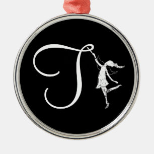 Kunst-Fee-Initiale: T Ornament Aus Metall