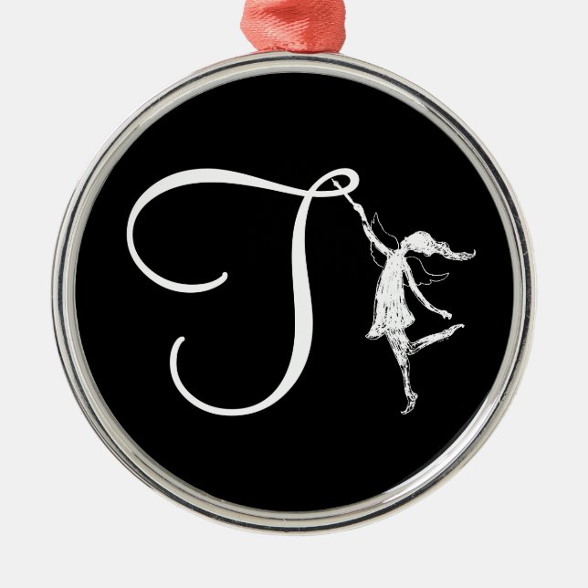 Kunst-Fee-Initiale: T Ornament Aus Metall (Vorne)