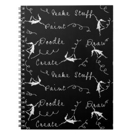 Kunst-Feen bei der Arbeit Notizblock