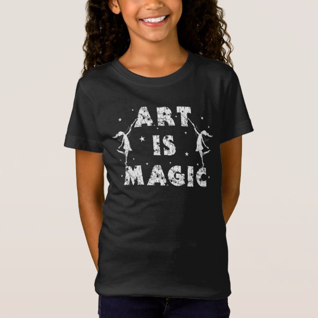 Kunst-Feen: Kunst ist magische Kinder T-Shirt (Vorderseite)