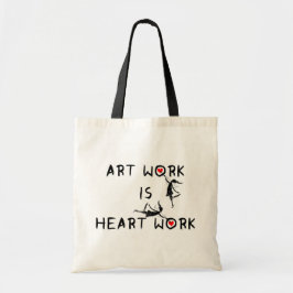 Kunst-Feen: Kunstwerk ist Herz-Arbeit Tragetasche