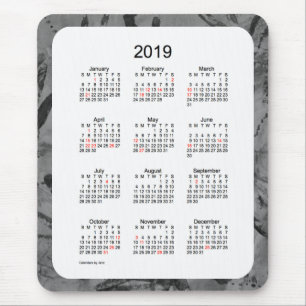 Kunst-Feiertags-Kalender 2019 durch Janz Mousepad
