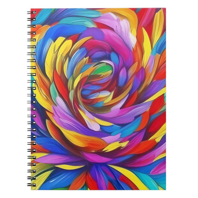 Kunst Fusion Vibrant School Arbeit schreiben Farbe Notizblock (Vorderseite)