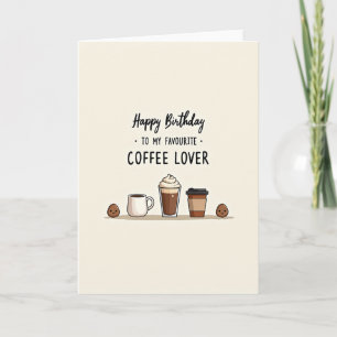 Kunst Geburtstagskarte für Kaffeetasse Karte