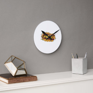 Kunst Graffiti Handzeichnung Runde Wanduhr