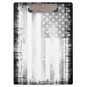 Kunst Grunge Amerikanische Flagge Klemmbrett