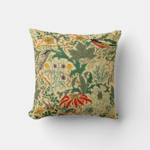 Kunst & Handwerk Muster Vögel & Blume von Voysey Kissen