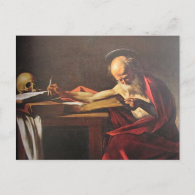 Kunst "Heiliger Hieronymus"- Postkarte (Vorderseite)