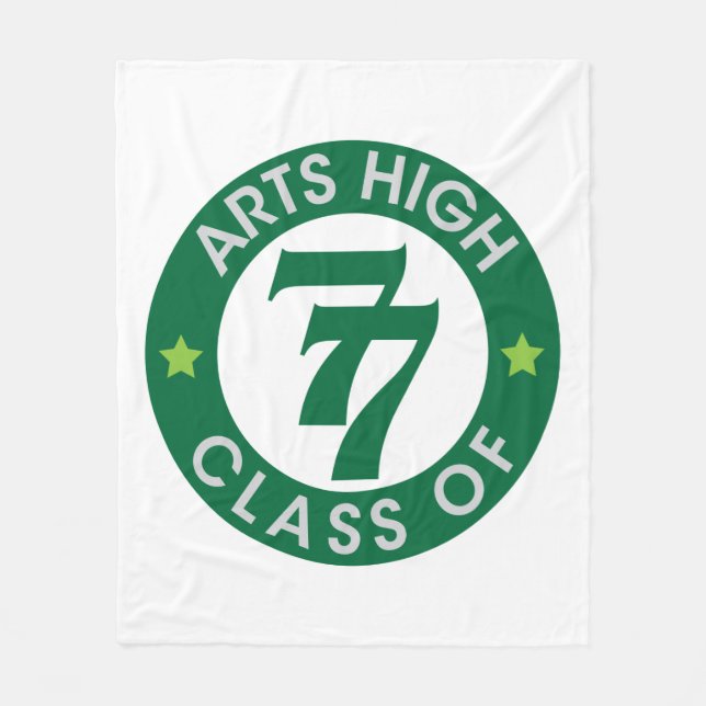 Kunst High School-Klasse mit 77 Logo Fleecedecke (Vorderseite)