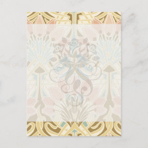 Kunst im Jugendstil - Blumenmuster Kunst Postkarte