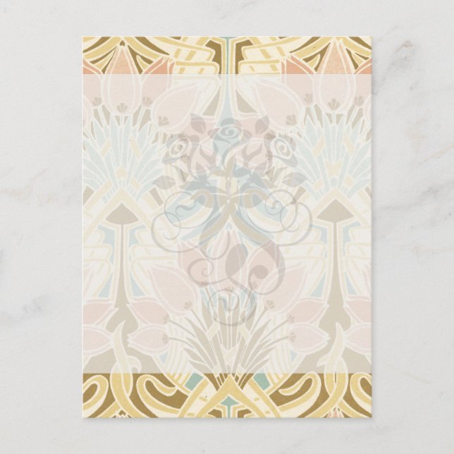 Kunst im Jugendstil - Blumenmuster Kunst Postkarte (Vorderseite)