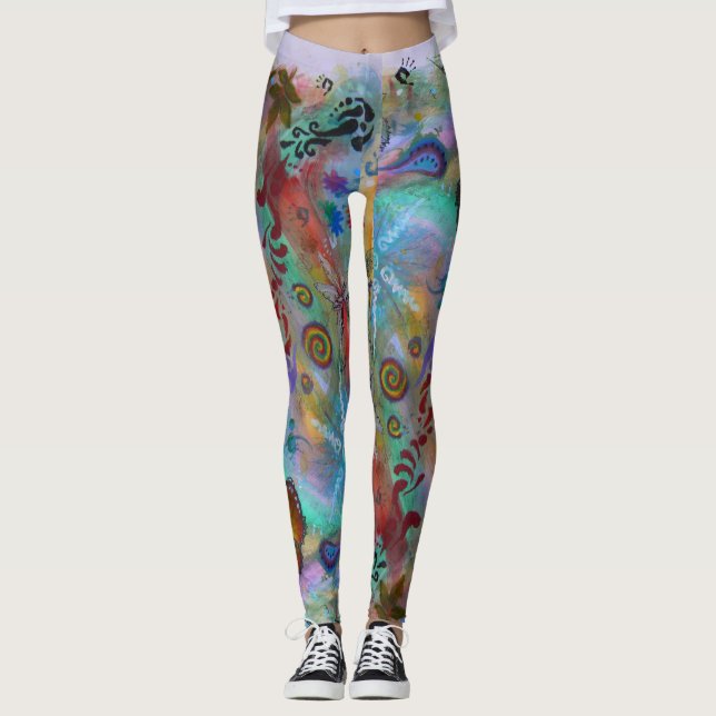 Kunst in der Natur, handgemacht Leggings (Vorderseite)