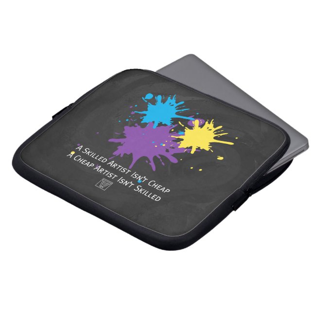 Kunst ist billig laptopschutzhülle (Vorne Oben)