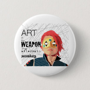 Kunst ist die Waffe Button