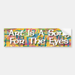 Kunst ist ein Lied für den Augen-Aufkleber Autoaufkleber