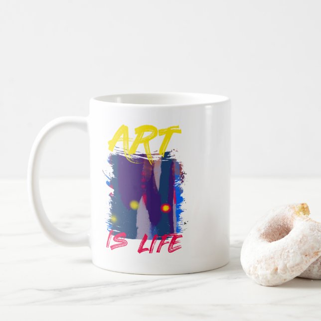 Kunst ist Leben Kaffeetasse (Mit Donut)