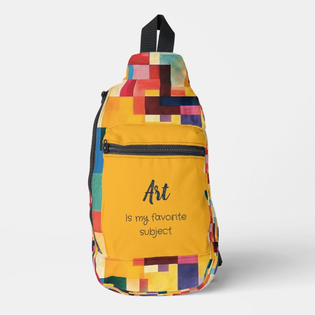 Kunst ist mein Lieblingsfach Crossbody Bag (Vorderseite)