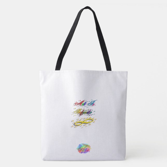 Kunst ist mit Bertie-Häschen unbegrenzt Tasche (Vorderseite)