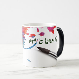 "Kunst ist schön" Morphing-Tasse Verwandlungstasse