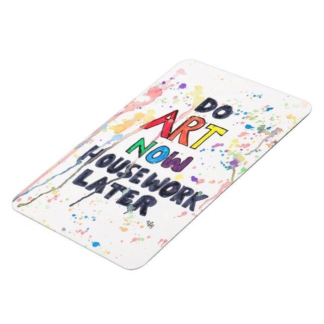 Kunst jetzt, Hausarbeit später Magnet (Linke Seite)