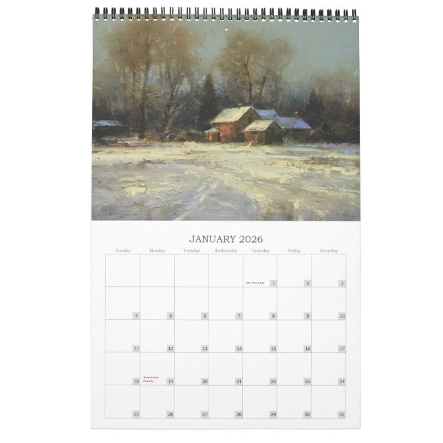 Kunst-Kalender Kalender (Jan 2026)