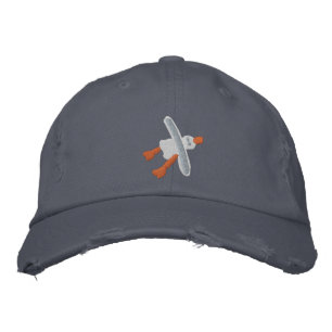 Kunst-Kappen-schäbiger Seemöwe-Entwurf durch Bestickte Baseballkappe
