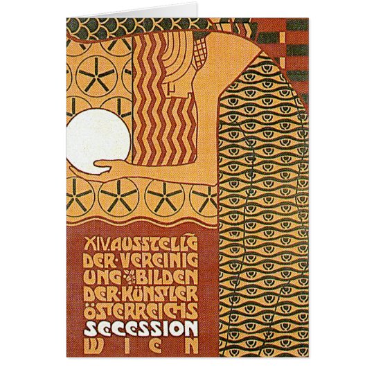 Kunst-Karte /Invitation: Wien-Sezessions-Plakat Karte