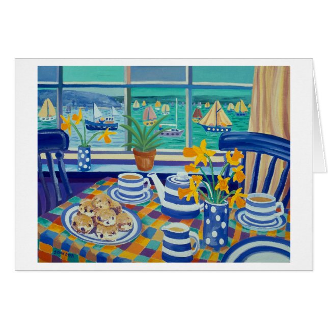 Kunst-Karte: Kornischer Teatime (kornisches Blau) (Vorderseite (Horizontal))