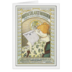 Kunst-Karte: Mucha: Vintage Gebrauchsgrafik: