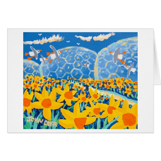 Kunst-Karte: Narzissen-Blau, Eden-Projekt (Vorderseite (Horizontal))