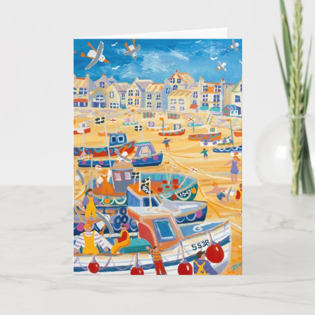 Kunst-Karte: St. Ives Hafen, Cornwall Karte (Vorderseite)